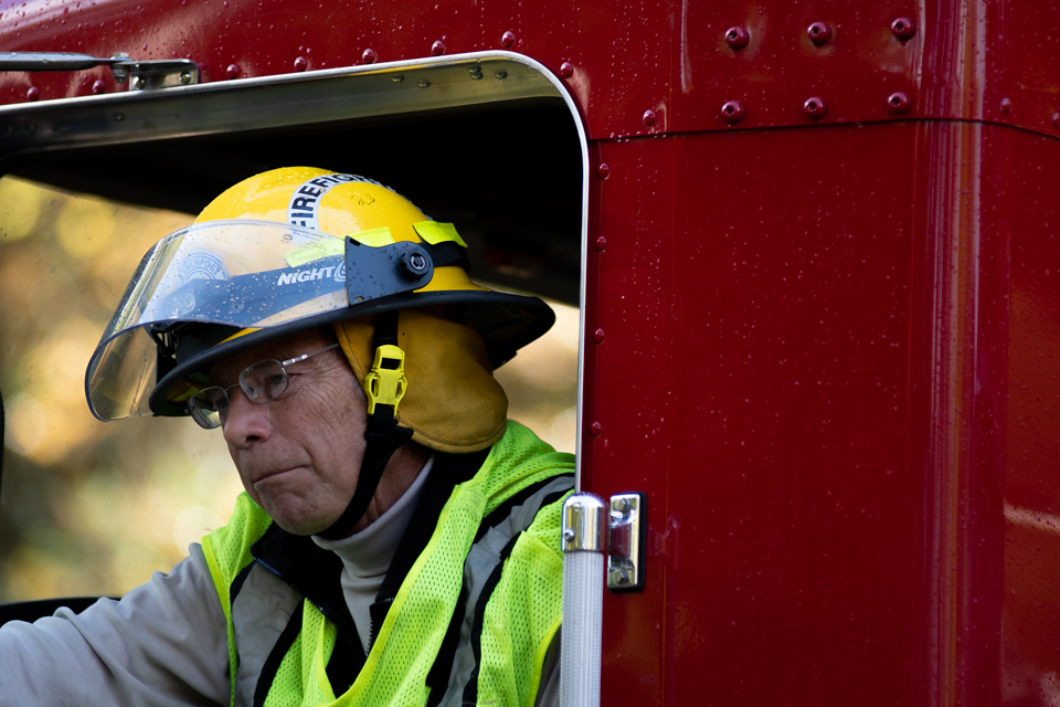 Art in firetruck.