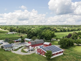 Aerial view of farm